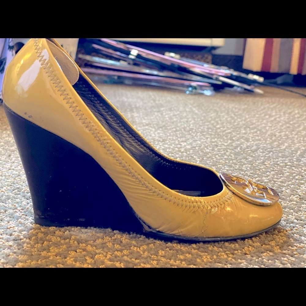 Tory Burch Yellow Sally Wedge